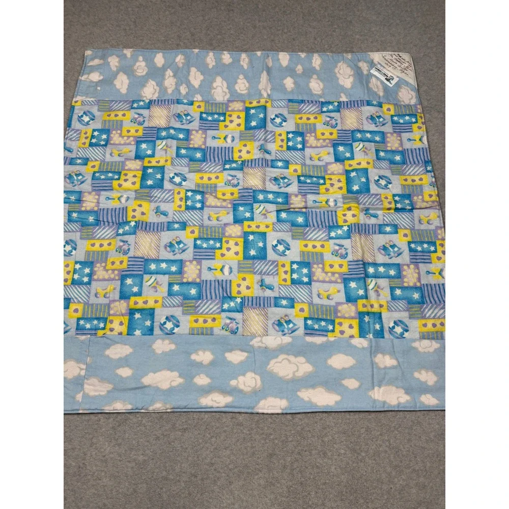 Project Linus Handmade Baby Quilt Hello Kitty Teddy Bear Flannel Back 36x34 2019